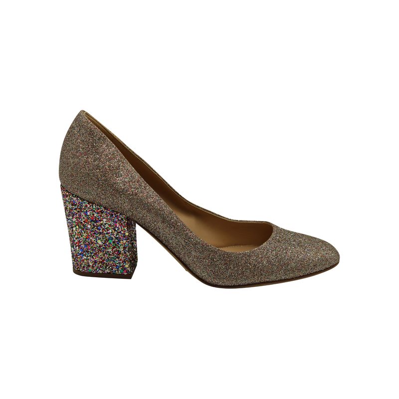 Sergio Rossi Glitter Pumps In Multicolor Leather